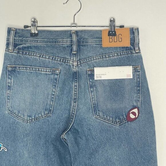 NWT Urban Outfitters BDG Dad Slim Tapered Fit Patched sz. 29/30 - Picture 6 of 13